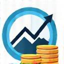 Icono financiero mostrando proyecciones y optimización